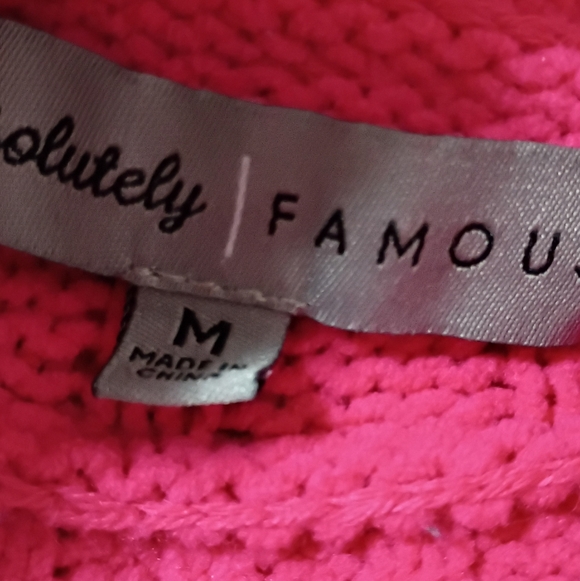 Absolutely Famous Jackets & Blazers - Absolutely Famous Vibrant Pink Knitwear